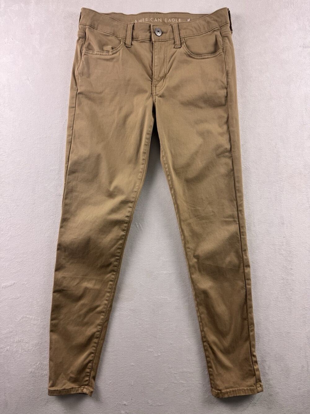 American Eagle Outfitters khaki super stretch jeggings women's size 6 regular